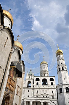 Tops of the Buildings on Sobornaya Square in Moscow Kremlin photo