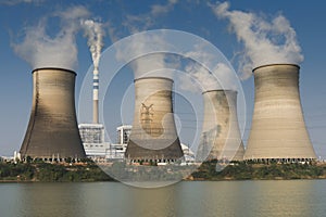 Tops of cooling towers