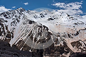 Tops of Elbrus mount. Nord Caucasus. Russia