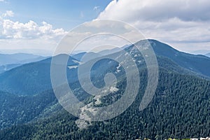 The tops of the Gorgany massif in the Carpathians