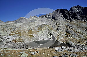 Tops of High Tatras Mountains in Slovakia.