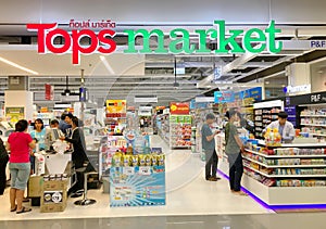 Tops Market in the department store in Petchaburi, Thailand July