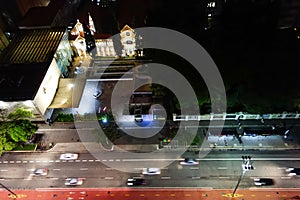 Paulista avenue, Sao Paulo cityscape, panoramic, night photo