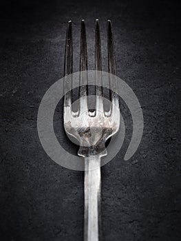 Topview of silver fork