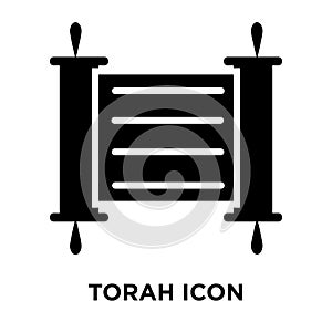 Torah icon vector isolated on white background, logo concept of