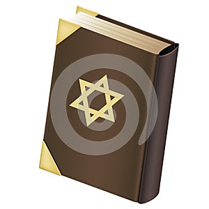 Torah book - icon on white background photo