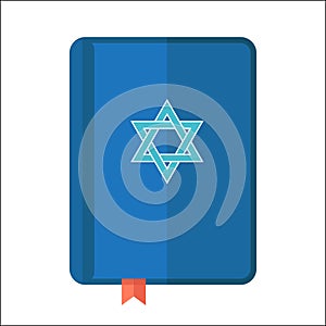 Torah or Pentateuch vector illustration. Holiday of Hanukkah element. Jewish symbol for celebration of Chanukah or Festival of Li photo