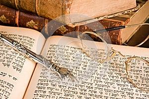 Torah pointer and glasses