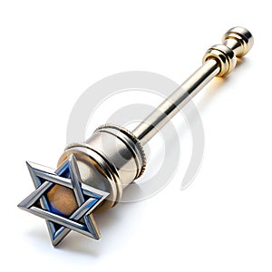 Torah pointer Yad on white background