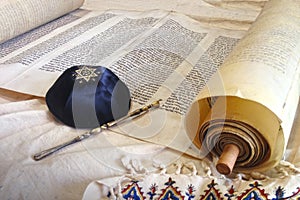 Torah scroll with Kippah