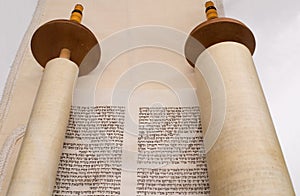 Torah scroll perspective view photo