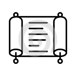 Torah scroll vector icon illustration