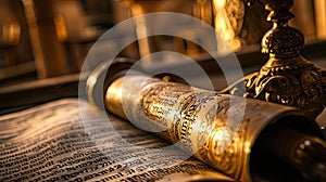 Torah Scroll with Yad (Pointer)