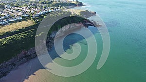 Torbay, South Devon, England: DRONE VIEWS: Broadsands beach, Armchair Cove & Waterside Park
