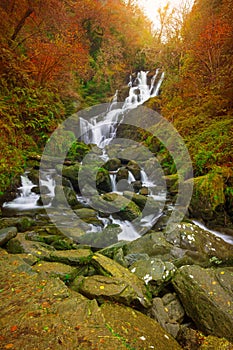 Torc waterfall at autumn