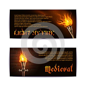 Torch Banners Set