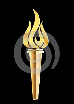 Torch flame logo