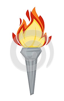 Torch Greek symbol Olympic games attribute fire or flame photo