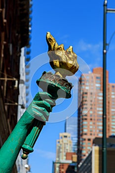 Torch and hand of the Statue of Liberty