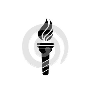 Torch icon isolated on white background