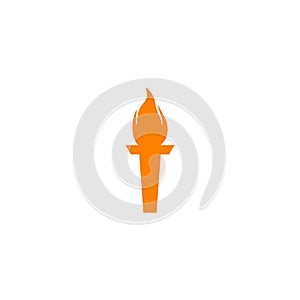 Torch icon logo design inspiration vector template