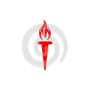 Torch icon logo design inspiration vector template