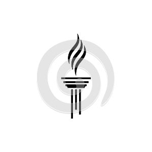 Torch icon Vector Illustration design Logo