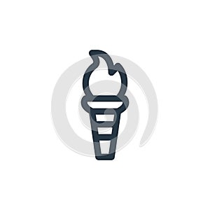 torch icon vector from videogame elements concept. Thin line illustration of torch editable stroke. torch linear sign for use on
