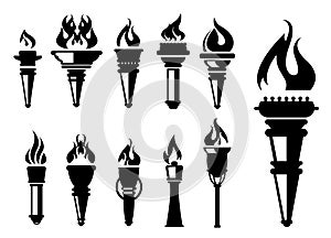 Torch icons set
