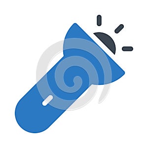 Torch light glyph color flat vector icon photo