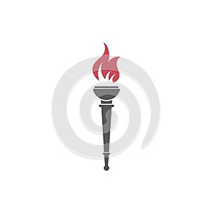 Torch vector icon illustration design