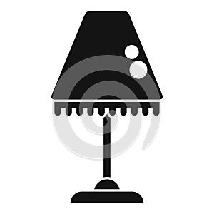 Torcher lamp icon simple vector. Room table design