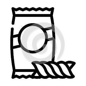 torchietti pasta line icon vector illustration