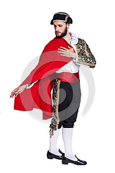 Toreador with a red cape