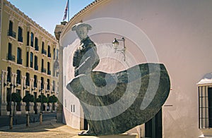 Torero or bullfighter statue in Ronda, Spain