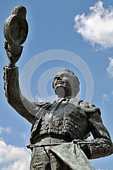 Torero in front of the arena in Villafranca del Cid, Castellon - Spain