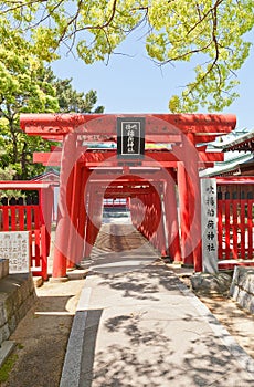 Torii of Fukiage Shinto Srine in Imabari, Japan