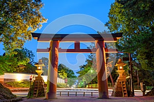 Torii gate, entrance to Kasuga Taisha Shrine, Nara, Japan