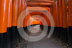 Torii gate at Fushimi Inari Shrine, Kyoto, Japan