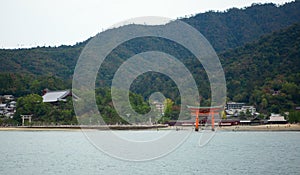 Torii gate in Miyajima, near Hiroshima, Japan