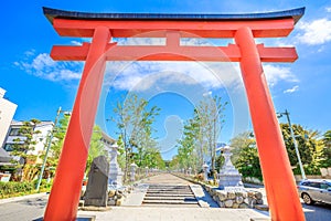 Torii gate on Wakamiya Oji Avenue