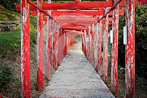 Torii Gates of the Motonosumi Inari Shrine in Yamaguchi, Japan