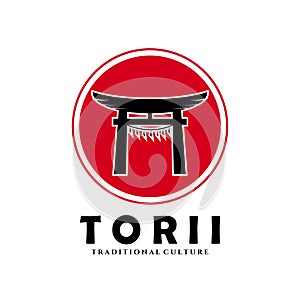 torii logo japanese culture symbol vector illustration design, tori logo design