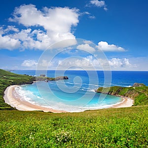 Torimbia beach in Asturias near Llanes Spain