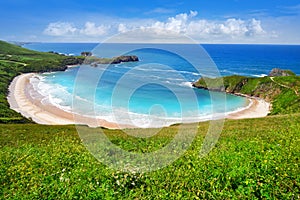 Torimbia beach in Asturias near Llanes Spain photo