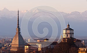 Torino (Turin), panorama with Cappuccini and Mole