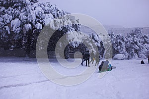 Tormenta Filomena Madrid. Snow in Madrid photo