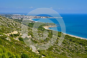 Torn Beach and the coast of Hospitalet del Infant