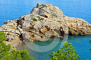 Torn Beach in Hospitalet del Infant, Spain