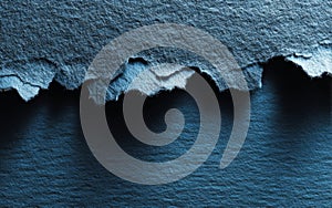 Torn Dark Blue Paper Texture Background